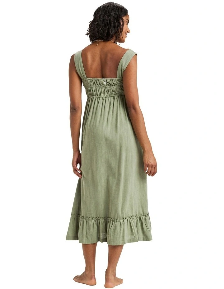 Paradise Winds Midi Dress in Green image 2
