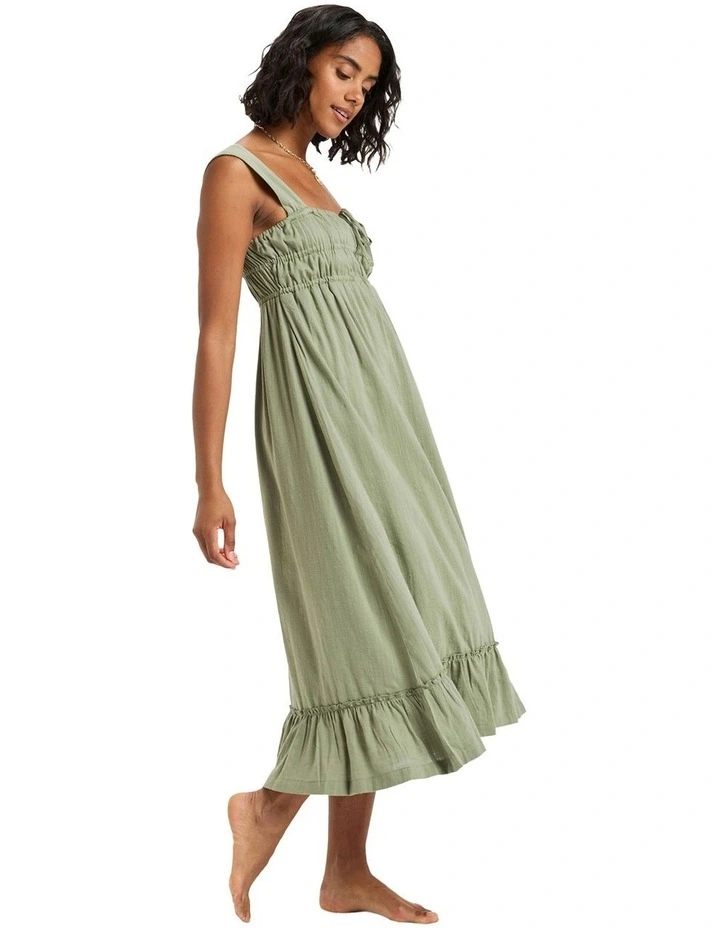 Paradise Winds Midi Dress in Green image 3