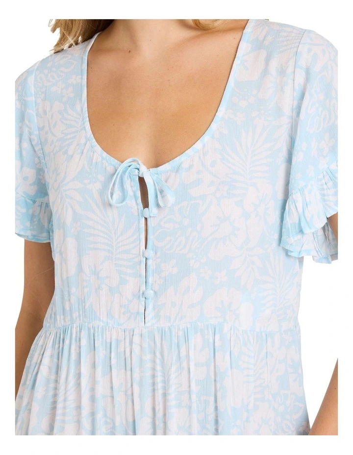 Off Tropic Tiered Dress in Blue image 4