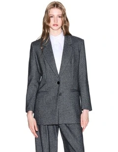 Single Breasted Blazer in Grey