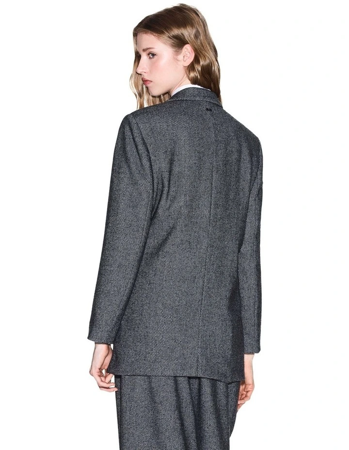 Single Breasted Blazer in Grey image 2