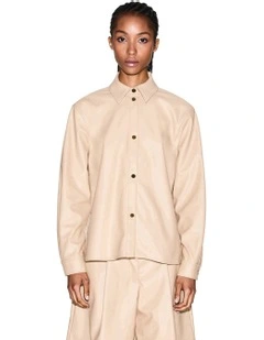Button Up Shirt in Beige