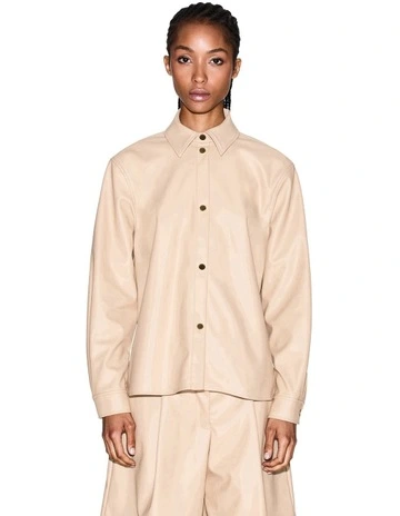 Button Up Shirt in Beige