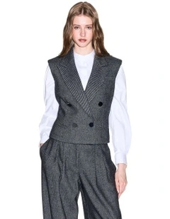 Sleeveless Jacket in Grey