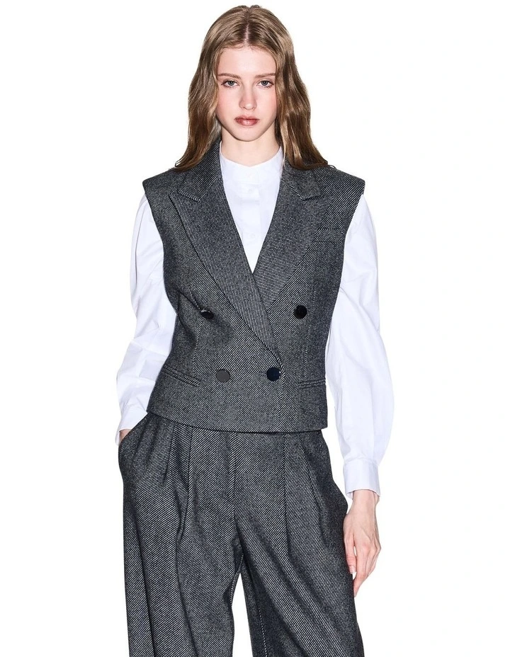 Sleeveless Jacket in Grey image 1