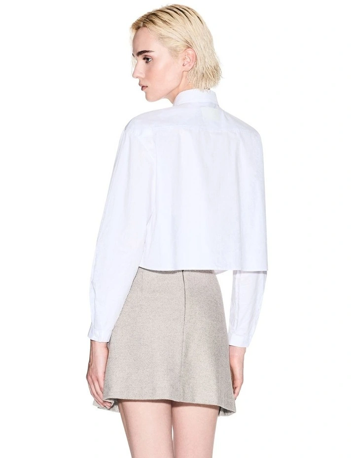 Pleated Mini Skirt in Cream image 2