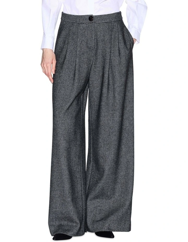 Wide Leg Trouser in Grey image 1