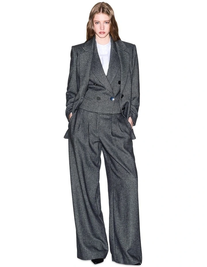 Wide Leg Trouser in Grey image 3