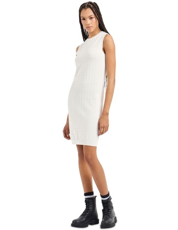 All Over Logo Dress in Cream