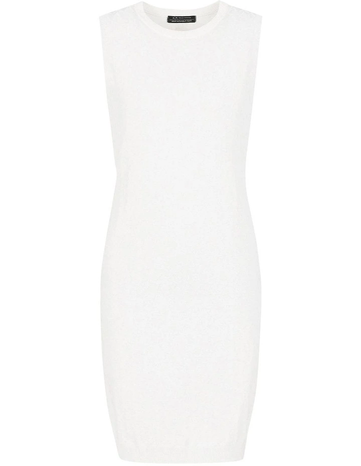 All Over Logo Dress in Cream image 5