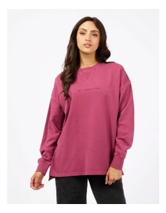Aae Washed Relaxed Crew Jumper in Blush