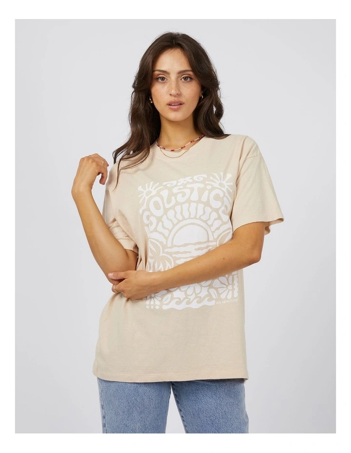 Summer Solstice Tee in Oat image 1