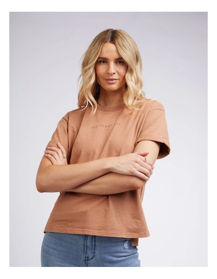 Aae Washed Tee in Tan image 1