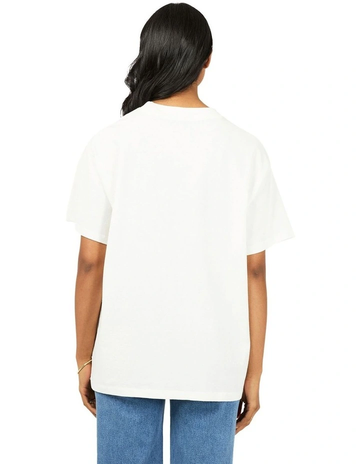 Veronica Oversized Tee in White image 2