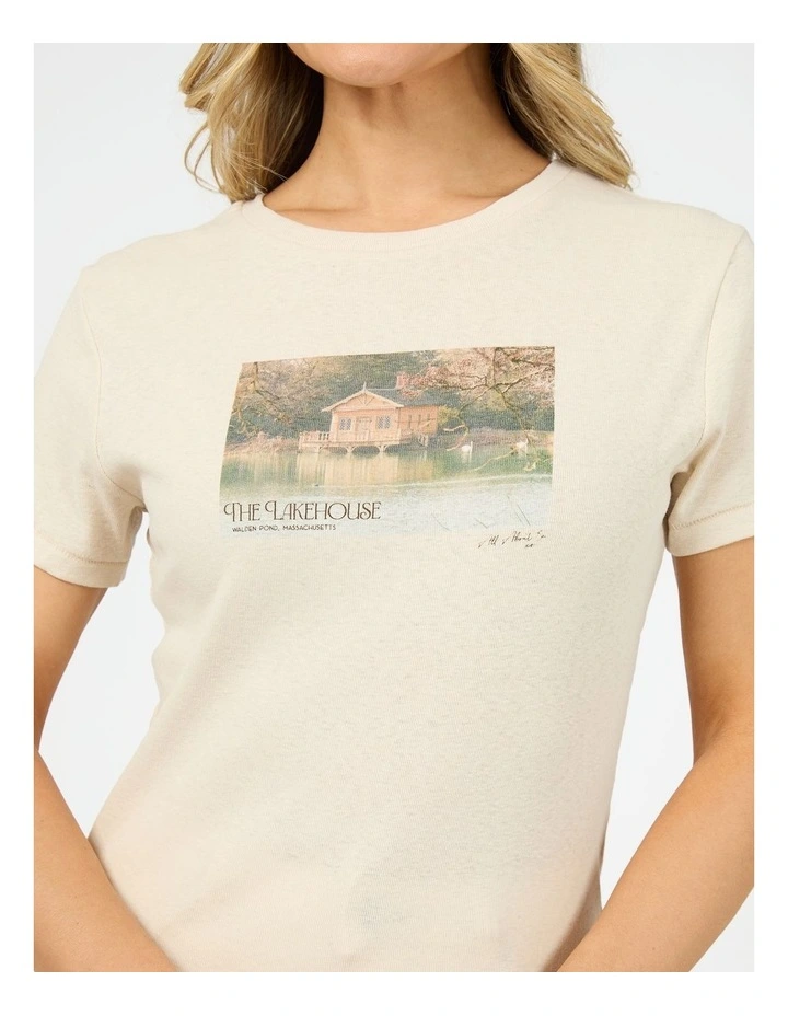 Lakehouse Baby Tee in Cream image 4