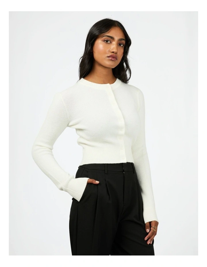 Waldorf Cardigan in White image 3