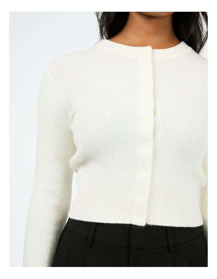 Waldorf Cardigan in White image 4