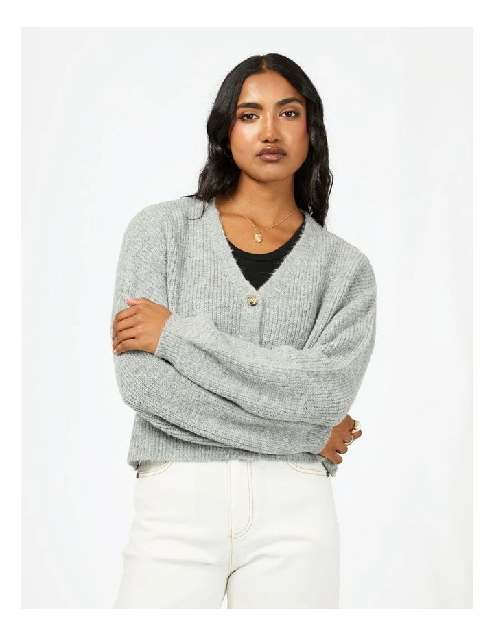 Selena Knit Cardigan in Grey image 1