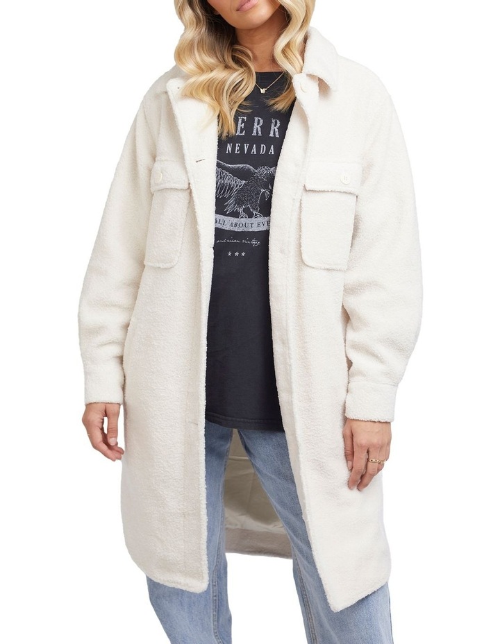 Faith Longline Shacket in White