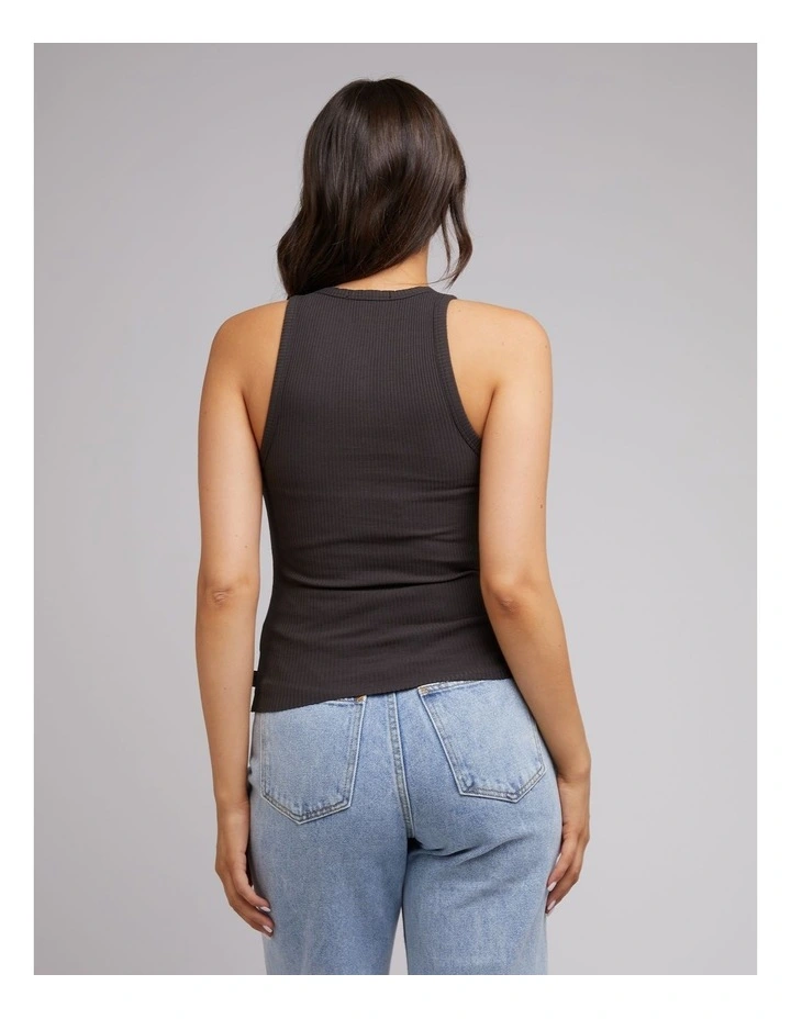 Eve Rib Tank in Washed Black image 3