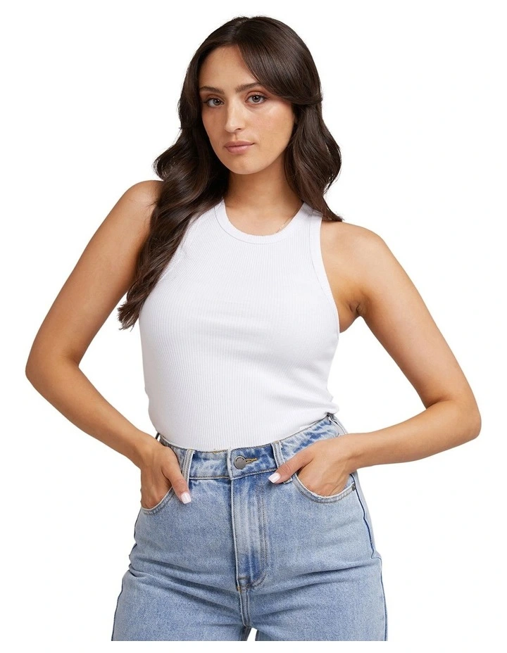 Eve Rib Tank in White image 1