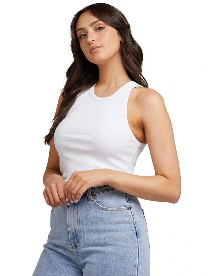 Eve Rib Tank in White image 4