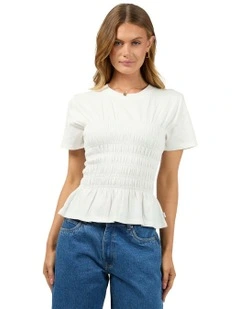 Lipa Ruched Top in White