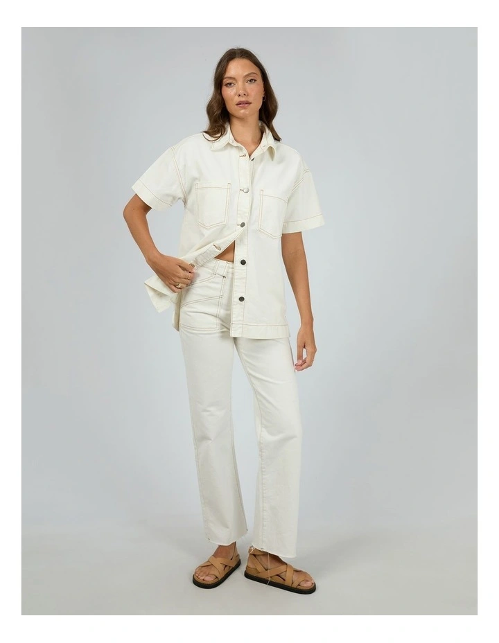 Simi Denim Shirt in Vintage White image 2