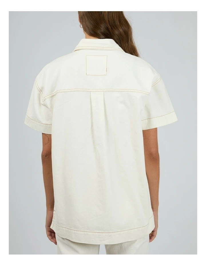 Simi Denim Shirt in Vintage White image 3