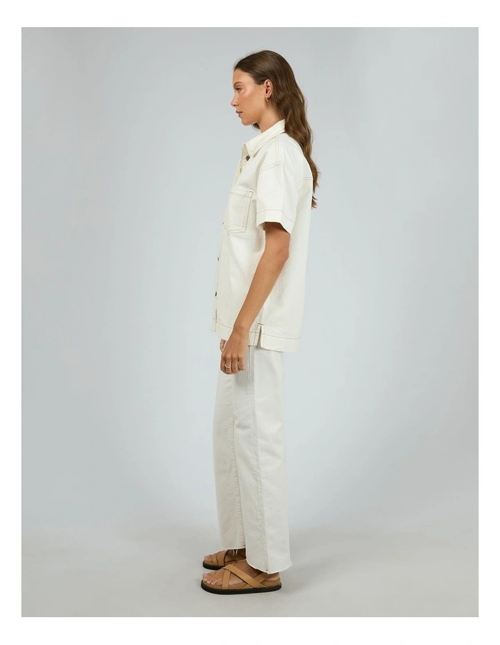 Simi Denim Shirt in Vintage White image 6