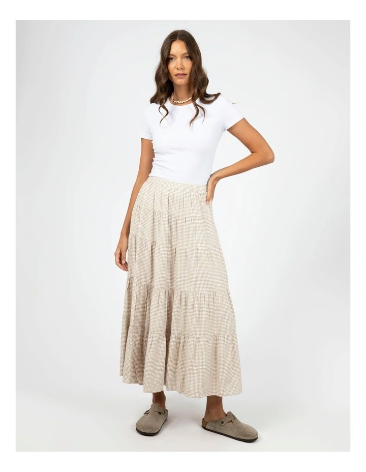 Hampton Maxi Skirt in Cream image 5