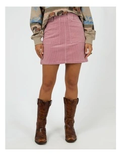 Bailey Cord Skirt in Pink