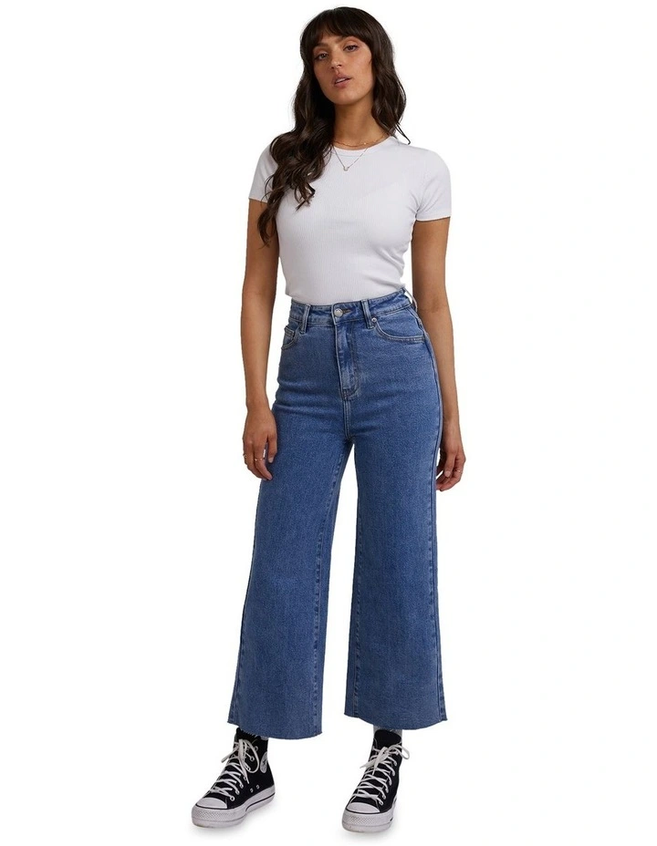 Charlie High Rise Wide Leg Denim Jeans in Blue image 2