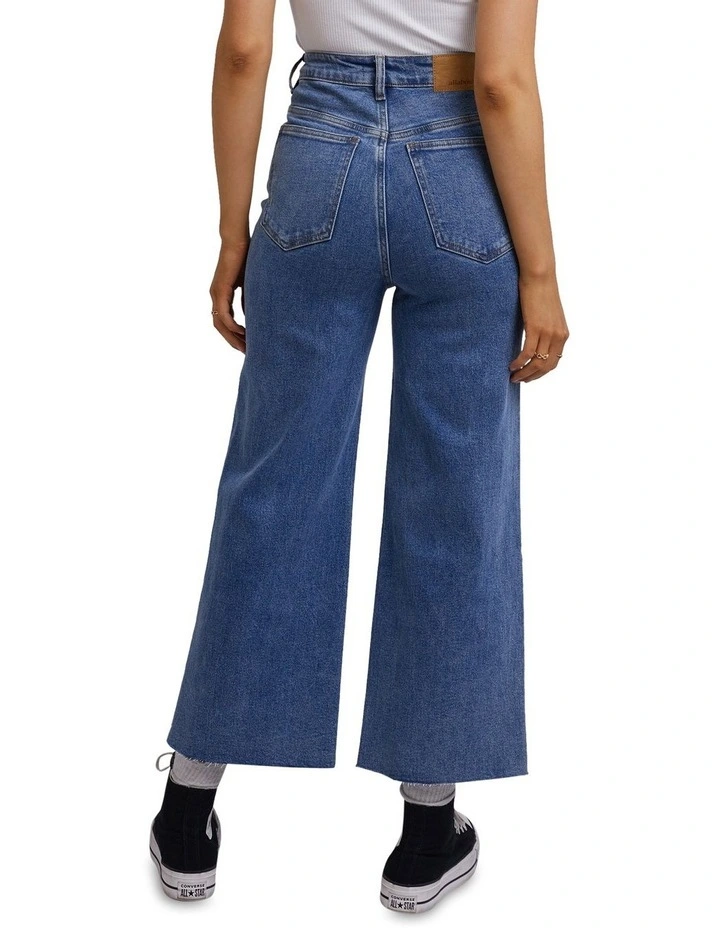 Charlie High Rise Wide Leg Denim Jeans in Blue image 3