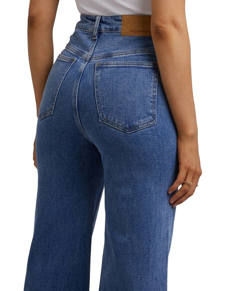 Charlie High Rise Wide Leg Denim Jeans in Blue image 5