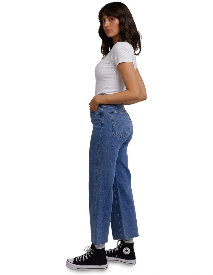 Charlie High Rise Wide Leg Denim Jeans in Blue image 6