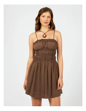 Toledo Mini Dress in Brown