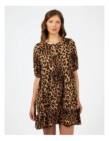 Juno Mini Dress in Brown