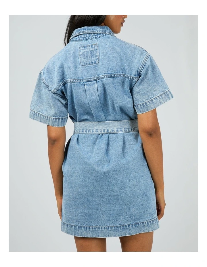 Sunny Denim Dress in Light Blue image 2