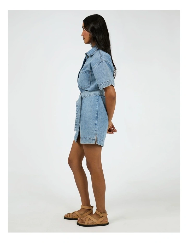 Sunny Denim Dress in Light Blue image 6