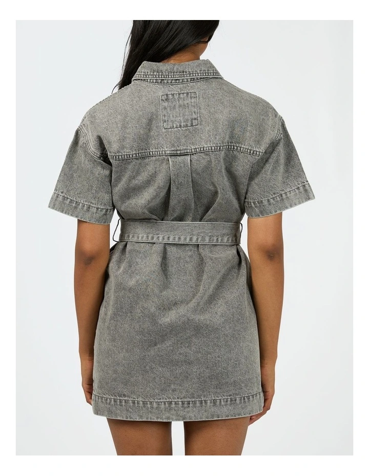 Sunny Denim Dress in Grey image 2