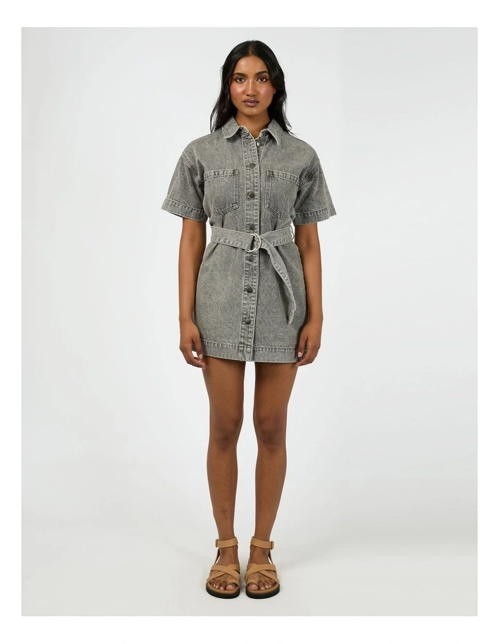 Sunny Denim Dress in Grey image 5
