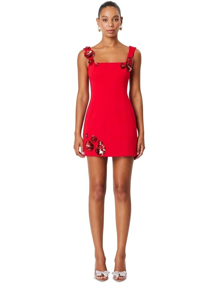 Emma Mini Dress in Red image 1
