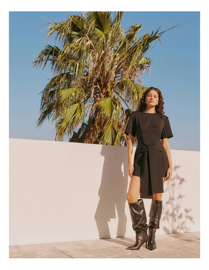 Noa Mini Dress in Black image 3
