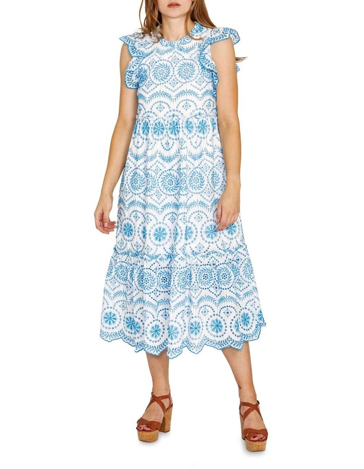 Kylie Dress White/Blue