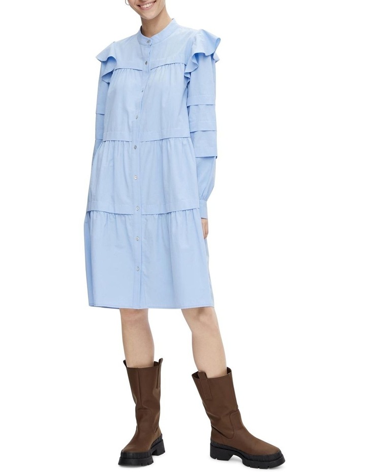 Violi Long Sleeve Shirt Dress Vista Blue