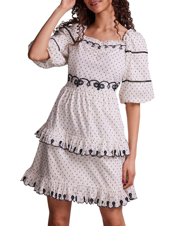 Mojave 2/4 Sleeve Cotton Dress In Eggnog