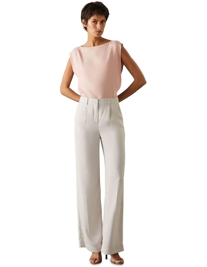 Textured Viscose Open Back Top in Petal Blush image 4
