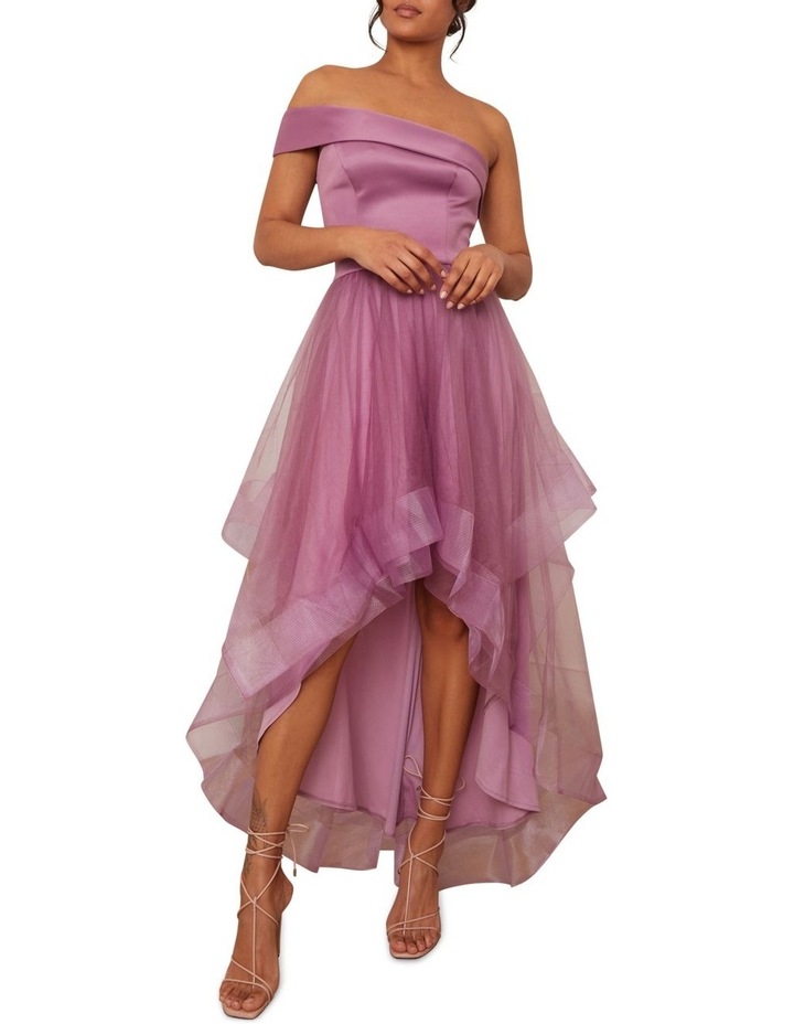 Chi Chi London One Shoulder Mesh Skirt 