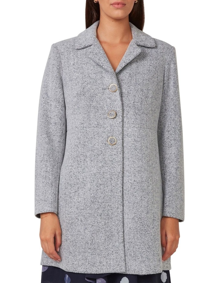 Floater Coat in Stone Blue